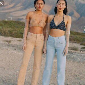 Paloma Wool Brenda Western Pants in Blue size 38 NWT